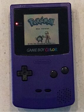 Nintendo Gameboy Color Console Grape Purple Game Boy Authentic Tested Working